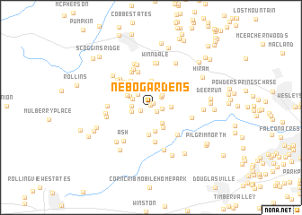 map of Nebo Gardens