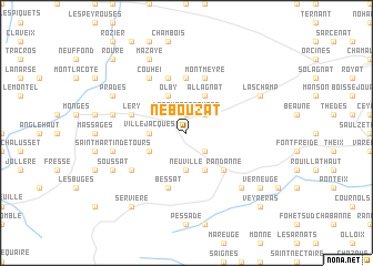 map of Nébouzat