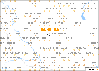 map of Nechanice