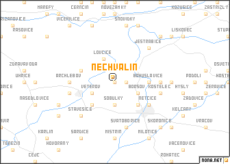 map of Nechvalín