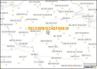 map of Neckarbischofsheim