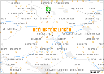 map of Neckartenzlingen