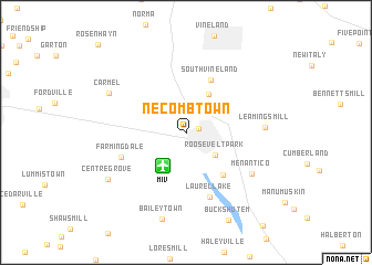 map of Necombtown