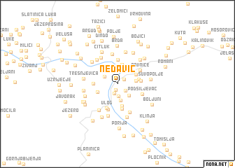 map of Nedavić