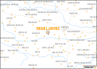 map of Nedeljanec