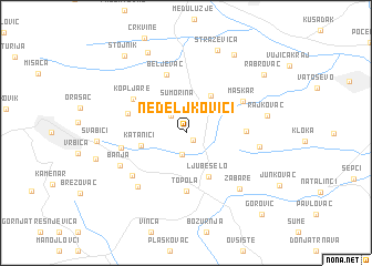 map of Nedeljkovići