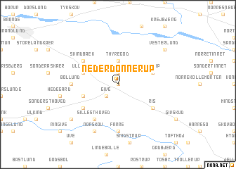 map of Neder Donnerup