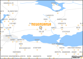 map of Nedergårda