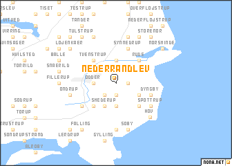 map of Neder Randlev