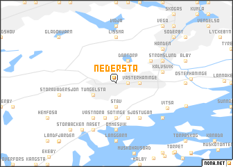 map of Nedersta