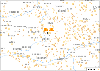 map of Neđići