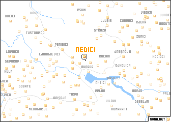 map of Nedići