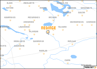 map of Nedingė