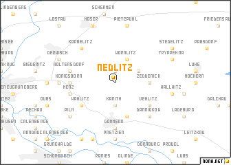 map of Nedlitz