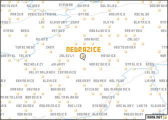 map of Nedražice