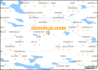 map of Nedre Åmjölkesbo