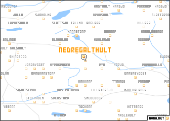 map of Nedre Galthult