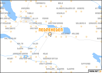 map of Nedre Heden