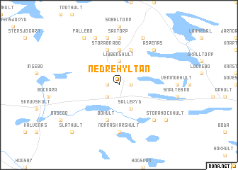 map of Nedre Hyltan