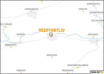 map of Nedryhayliv