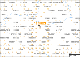 map of Nedvězí