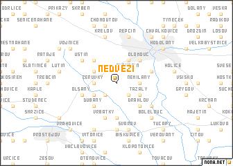 map of Nedvězí