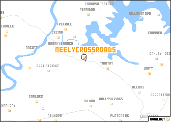 map of Neely Crossroads