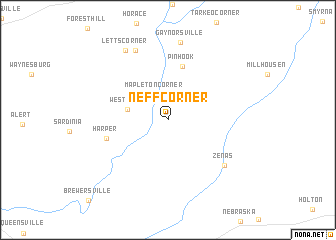 map of Neff Corner