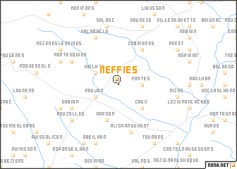 map of Néffiès
