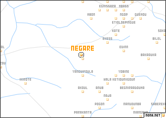 map of Négaré