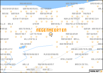 map of Negenmeerten