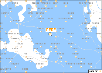 map of Négé