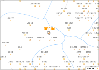 map of Negīdī
