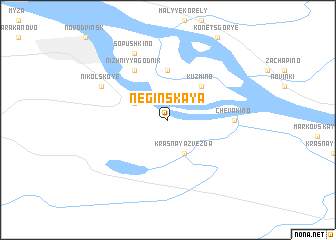 map of Neginskaya