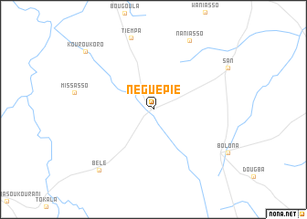 map of Néguépié