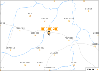 map of Néguépié