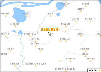 map of Negureni