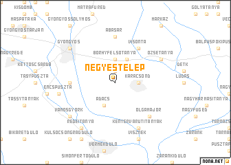 map of Négyestelep
