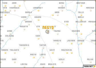 map of Nègyo