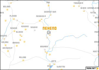 map of Néhéno