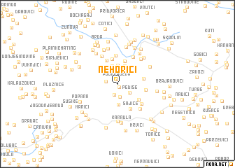 map of Nehorići