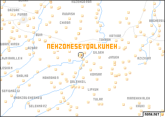 map of Nehzom-e Şeyqal Kūmeh