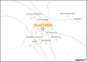 map of Nejātābād