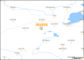 map of Nēķens