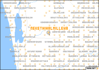 map of Nekethi Halmillewa
