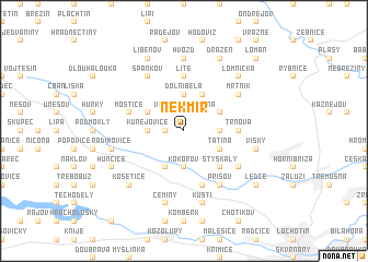 map of Nekmíř