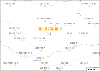 map of Nekrashuny