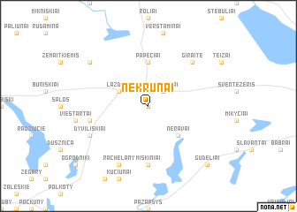 map of Nekrūnai