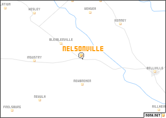 map of Nelsonville