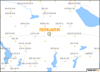 map of Nemajūnai